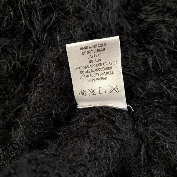 Love Tree | Fuzzy Cardigan Sweater | Dark Blue | Size: Small - Picture 8 of 11